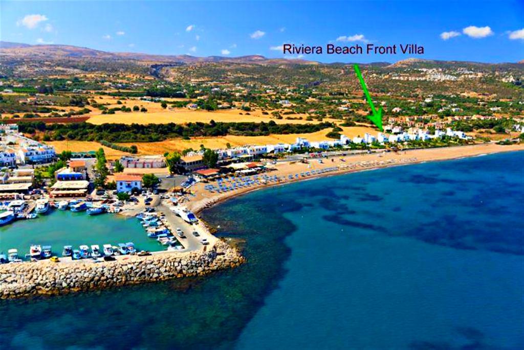 Latchi Beach Front Villa - Private Heated Pool - Amazing Uninterrupted Sea Views Polis Eksteriør bilde